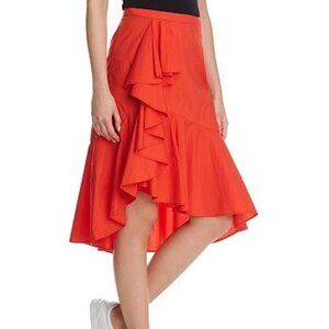 𝅺JOIE Bnwot Chesmu Skirt Ruffles Asymmetrical Coral